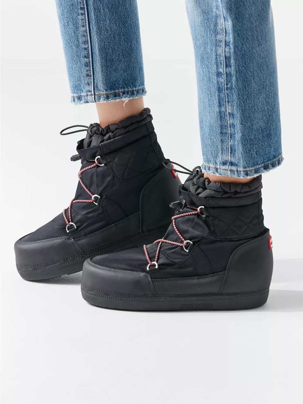 Hunter Original Insulated Snow Ankle Boots Black Women’s 9 Waterproof